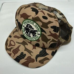 Vintage camo hunting hat mesh back